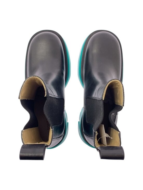 Bottega Veneta Flash Ankle Boots Side Gore 39 Black Green display picture 1